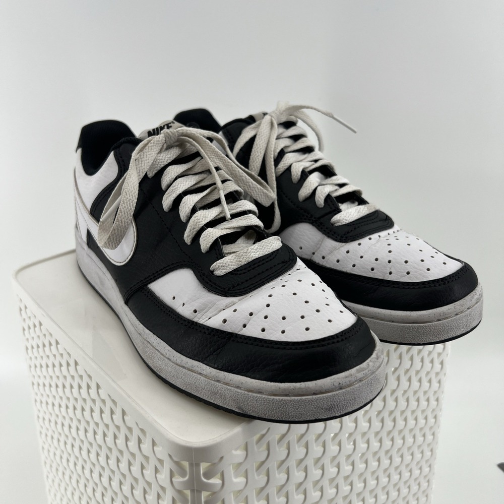 Nike Court Vision Men 8 Low Top Black White Panda Athletic Sneaker HM9862-001